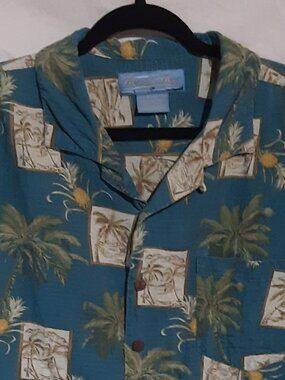 Bermuda Bay Silk Hawaiian Shirt, Men's XL
